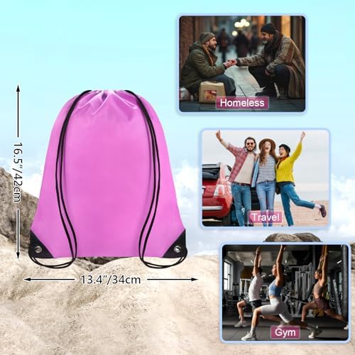 28 PCS Drawstring Backpacks Gym Bags for Men Women