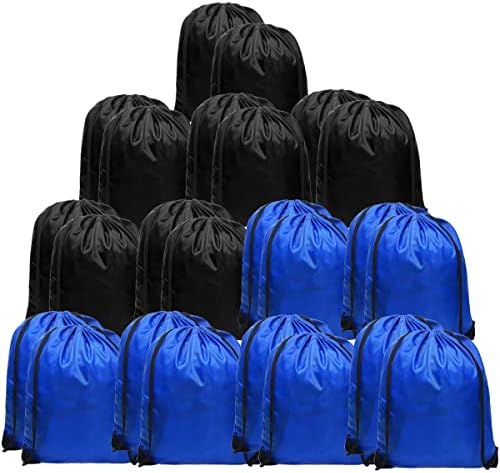 48-Pack Heavy-Duty Nylon Drawstring Backpacks for Gym and Sports Use
