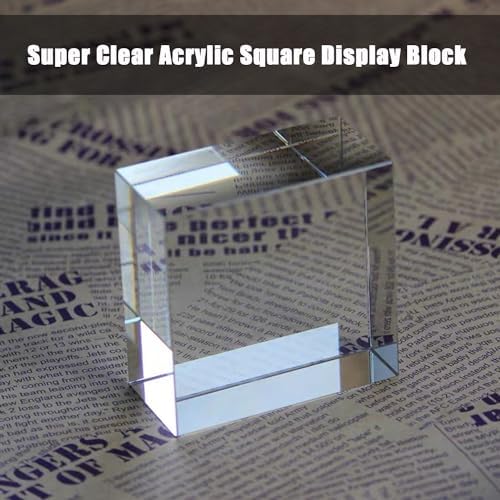 10 Piece Clear Acrylic Square Display Stand Set