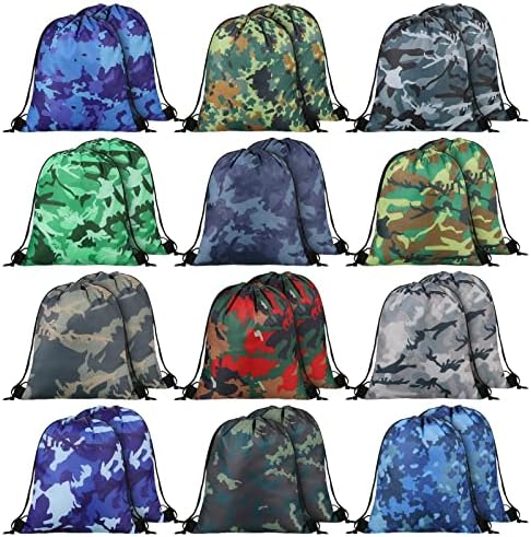 Woanger 24 Pcs Camouflage Drawstring Bags 1181 x 984 Inch
