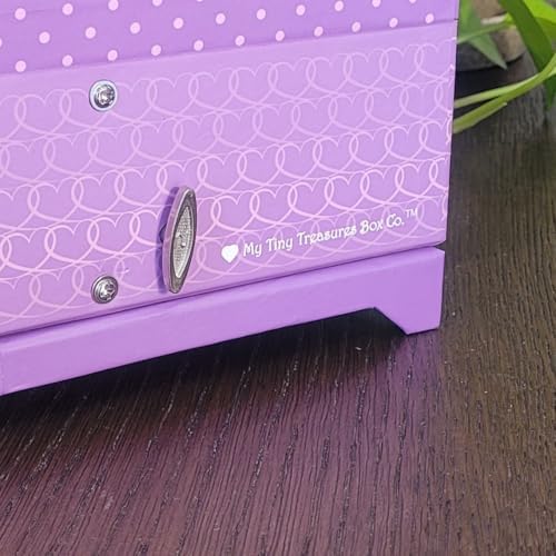 Ballerina Music Box Purple Heart Design