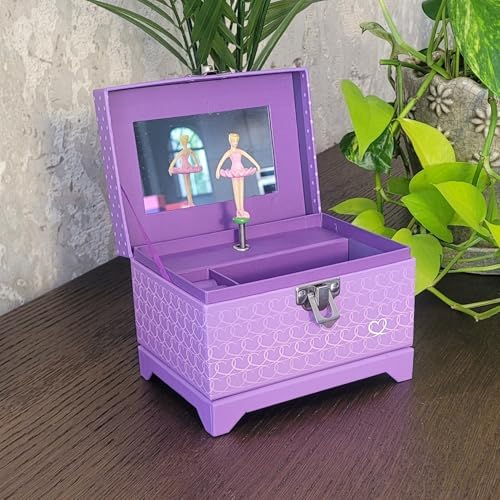 Ballerina Music Box Purple Heart Design