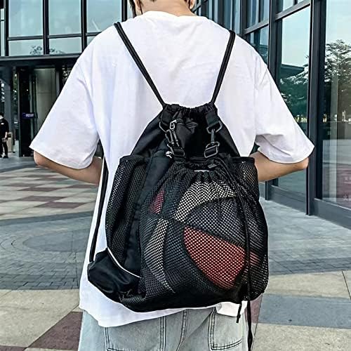 Louenth Sports Drawstring Backpack with Ball Net