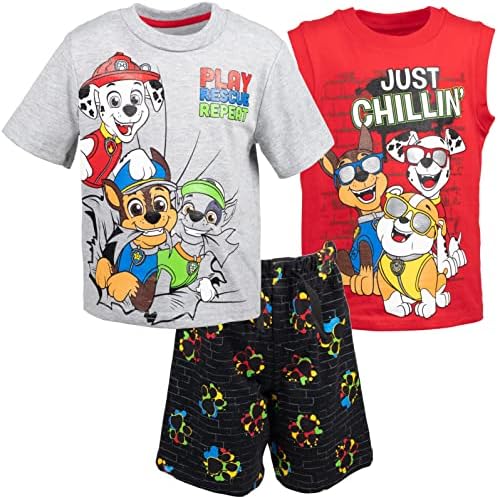 Paw Patrol Rocky Rubble Marshall 3 Piece Outfit Set for Boys