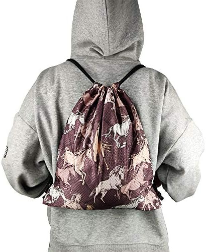 Brown Horse Unisex Drawstring Sport Gym Travel Backpack