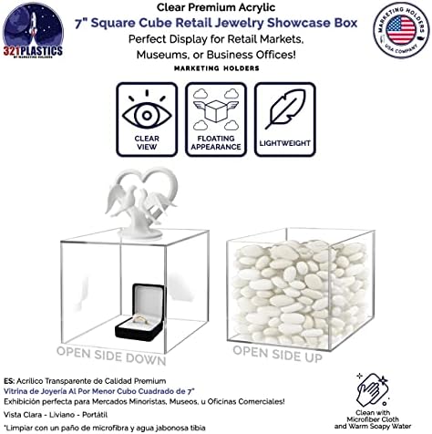 7 Inch Clear Acrylic Display Box with Open Side
