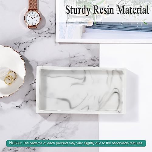 Emibele White Marble Bathroom Vanity Tray 8 Small