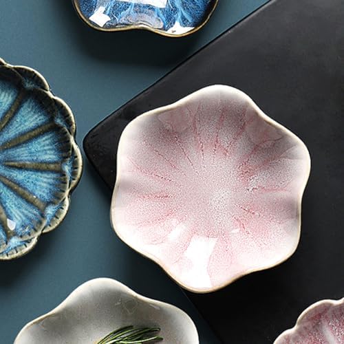 Ceramic Leaf Trinket Dish - 4 Leaf Clover Ring Holder and Lotus Jewelry Tray