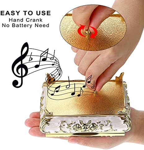 ELLDOO Vintage Music Box Jewelry Storage