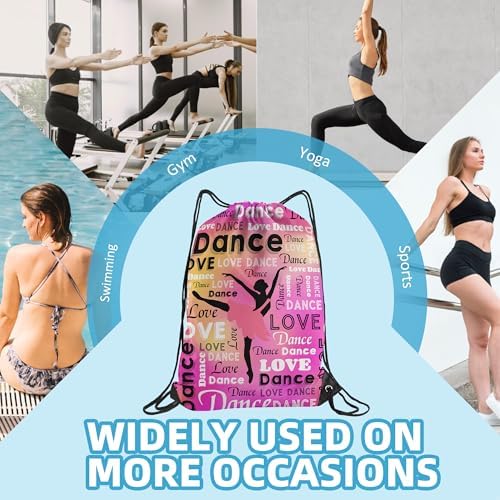 Dance Drawstring Bag for Dancers 1Pcs Multicolor