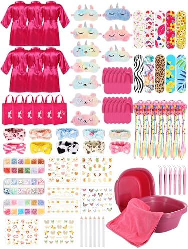 Suhine 6 Set Spa Party Supplies for Kids and Girls