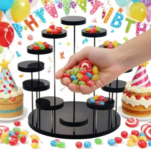 DIWNELEM 12 Tier Acrylic Jewelry Display Tower