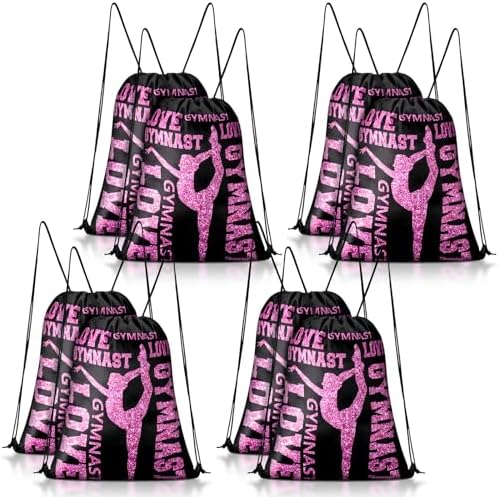 8 Pcs Gymnastics Drawstring Bags for Gym Class Sports Team