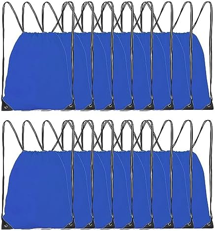 CODOBON 16 Pcs Bulk Drawstring Bags Royal Blue