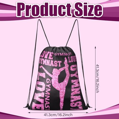 8 Pcs Gymnastics Drawstring Bags for Gym Class Sports Team