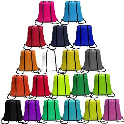 100 Pack Drawstring Gym Bags 20 Colors