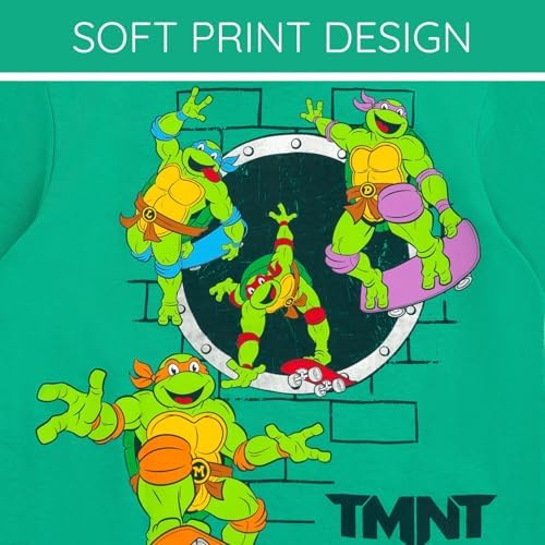 Nickelodeon Teenage Mutant Ninja Turtles T-Shirt and Mesh Shorts for Boys 2T-10-12