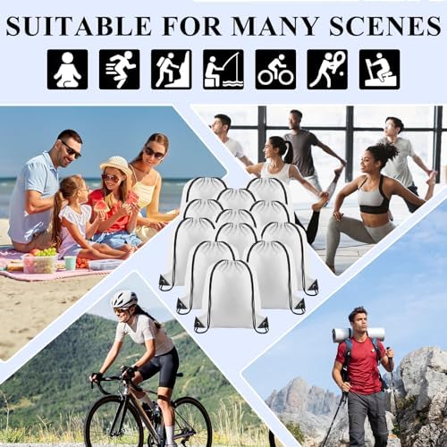 NACHLYNN 12-Piece Drawstring Backpack Set