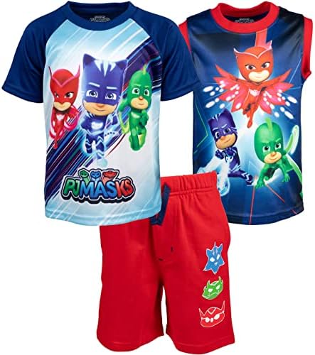PJ Masks Catboy Gekko Owlette 3 Piece Outfit Set for Boys