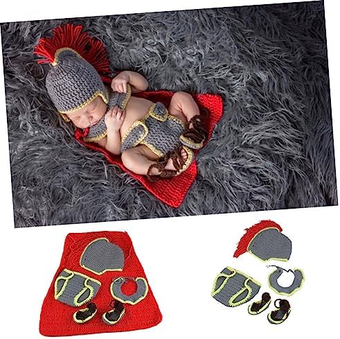 Unisex Newborn Rabbit Ear Knitted Photo Outfit Set for Boys Girls