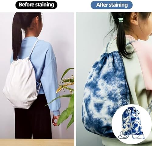 12 Pcs White Tie Dye Drawstring Tote Bags Set