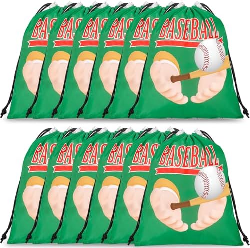 PLMMOUT 12 Pack Baseball Drawstring Bags