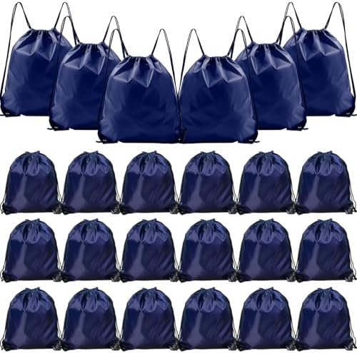 INVODA Drawstring Backpack 24PCS Navy Blue
