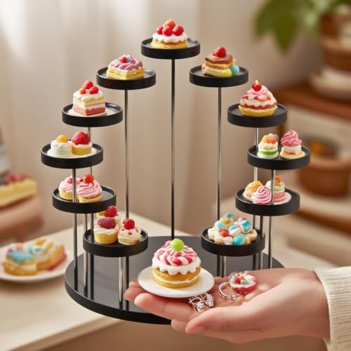 DIWNELEM 12 Tier Acrylic Jewelry Display Tower