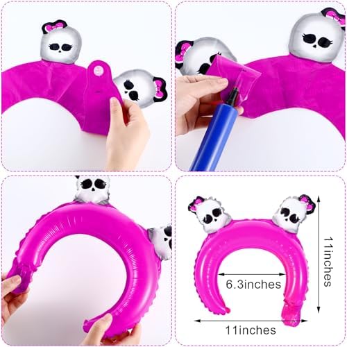 60 Halloween Inflatable Headbands with Cartoon Designs