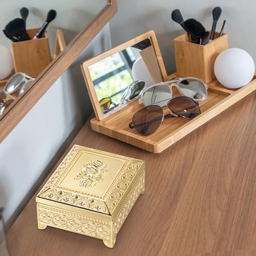 Elldoos Vintage Music Box Jewelry Storage