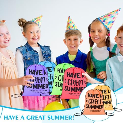 SilTriangle 36 Pcs Summer Party Drawstring Bags