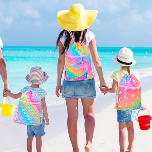 Fiodrimy Drawstring Backpack for Kids Unicorn Print