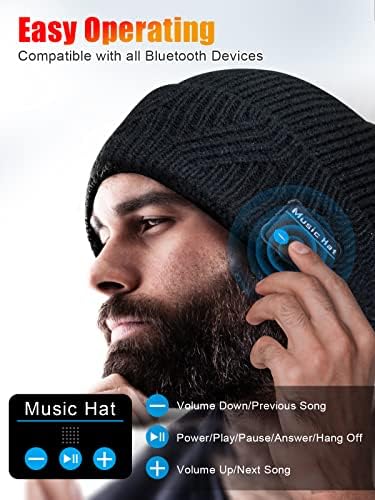 UNBON Bluetooth Beanie for Men with Headphones