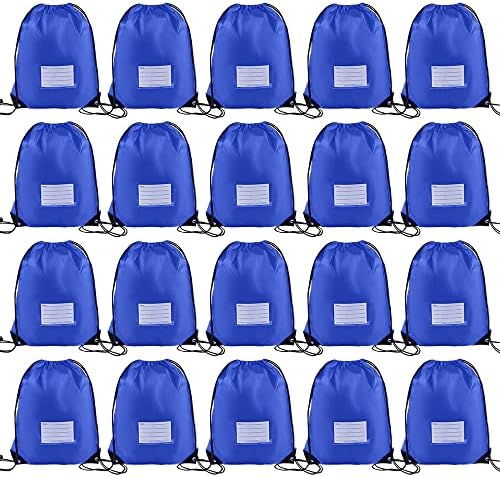 20 Pcs Royal Blue Drawstring Bags for Travel Gym Sports