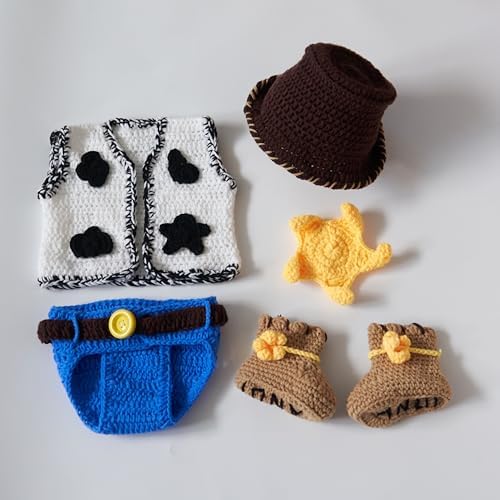Vemonllas Newborn Cowboy Photography Props Set