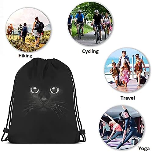 Cool Cat Drawstring Backpack Funny Animal Kitten Bag