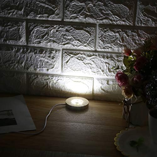 Round Display Base LED Lighted Stand for Crystal Glass Resin Art