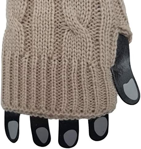 6 Pairs Long Fingerless Gloves Cable Knit Warmers