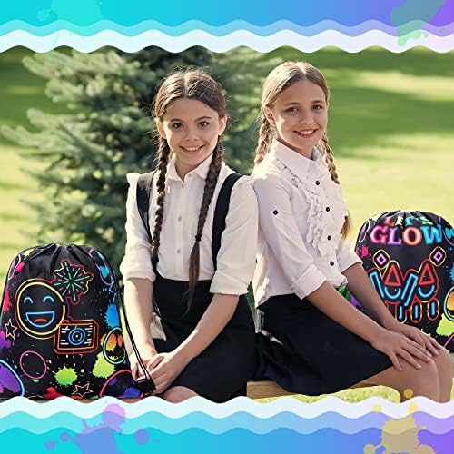 Sweetude 24 Pcs Glow Party Goodie Bags Drawstring