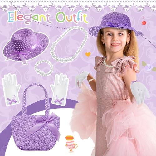 Tradder 5 Pcs Tea Party Accessories Set for Girls