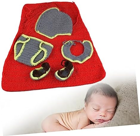 Unisex Newborn Rabbit Ear Knitted Photo Outfit Set for Boys Girls