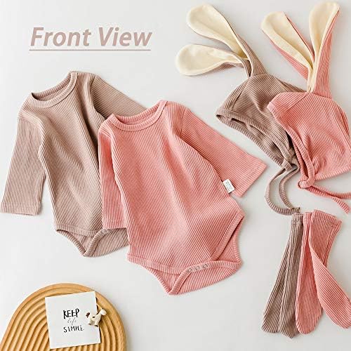 Baby Easter Bunny Outfit with 3D Ear Hat and Plush Tail