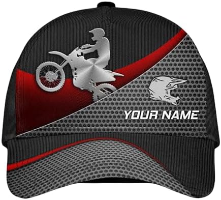 Personalized Dirtbike Metal Multicolor Classic Cap