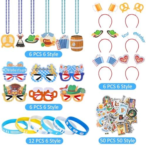 JULBEAR 80 Pcs Oktoberfest Party Accessory Set