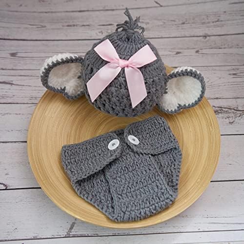 Vemonllas Baby Elephant Hat Bonnet Shorts Photo Costume