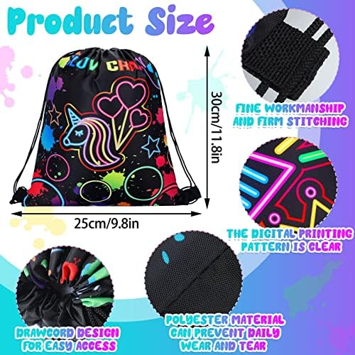Sweetude 24 Pcs Glow Party Goodie Bags Drawstring