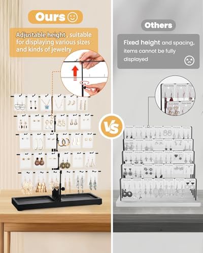 Hulisen Adjustable Earring Display Stand with Tray