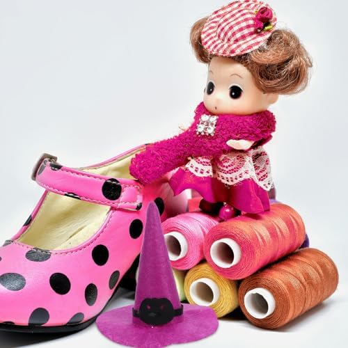 LUOZZY 6pcs Small Felt Witch Hats for Halloween DIY Decoration Costume Accessories