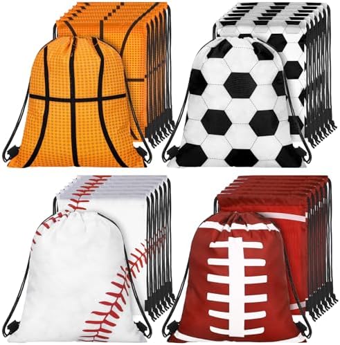 Tanlade 24 Pcs Sport Drawstring Bags for Men Women