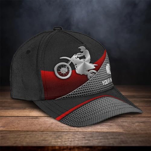 Personalized Dirtbike Metal Multicolor Classic Cap